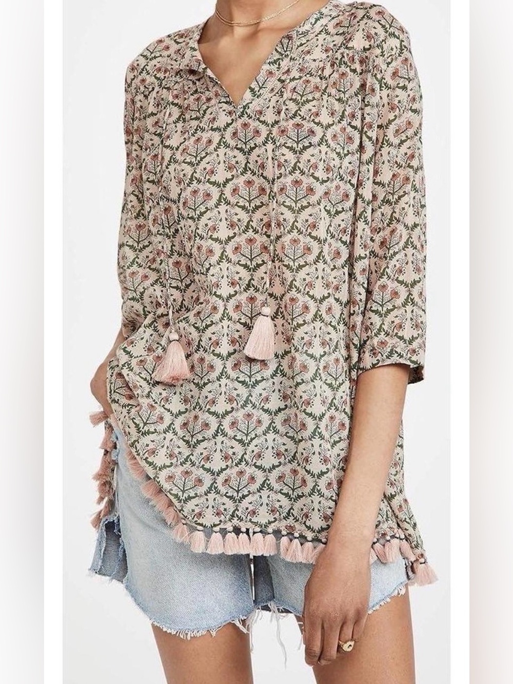 Roller Rabbit Serafina Floral Tunic/Swim CoverUp,Size-Medium